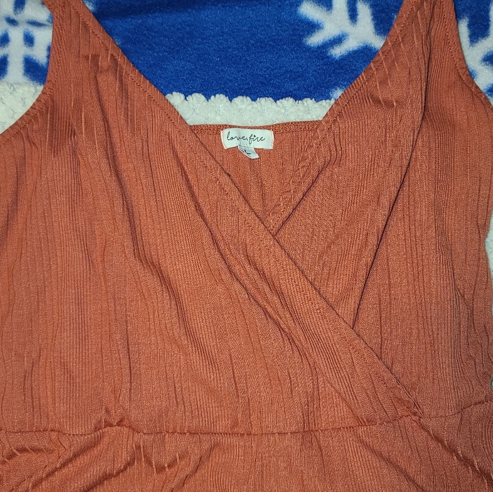 Burnt orange cable knit dress